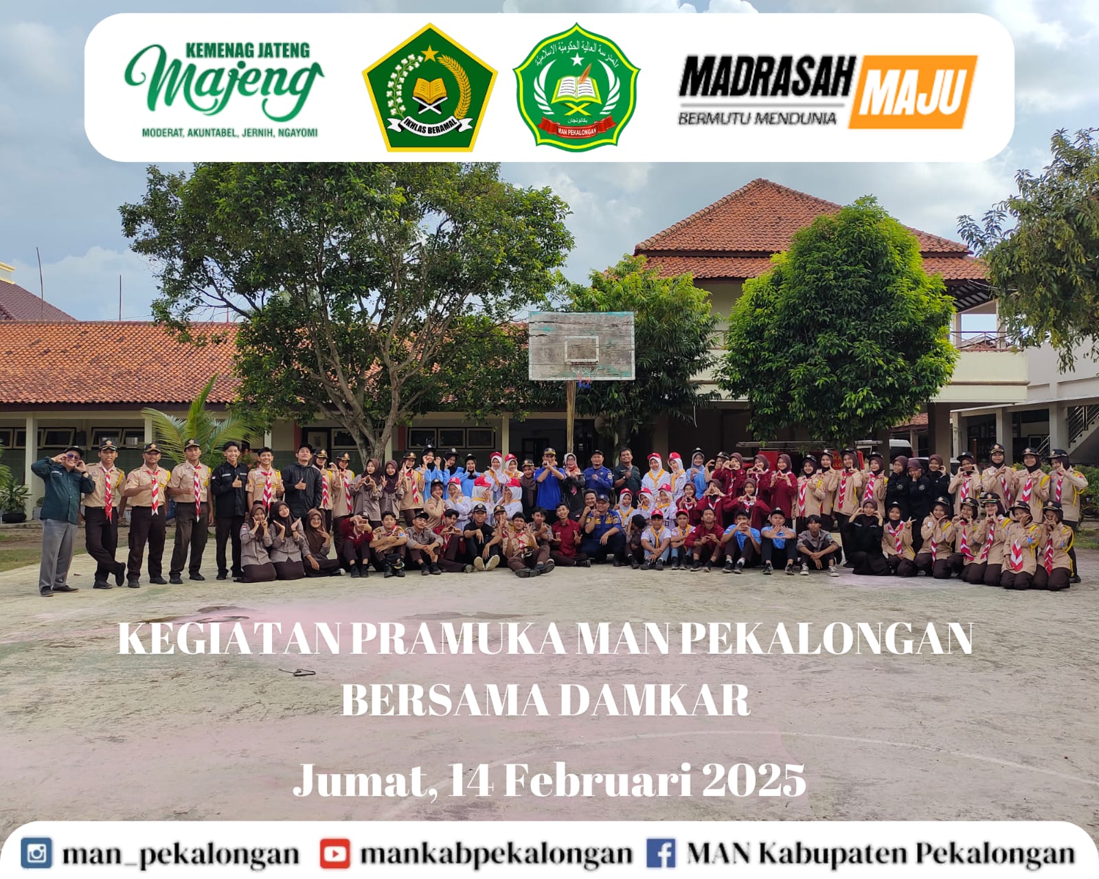 Kolaborasi Pramuka MAN PEKALONGAN bersama Tim Damkar Kabupaten Pekalongan